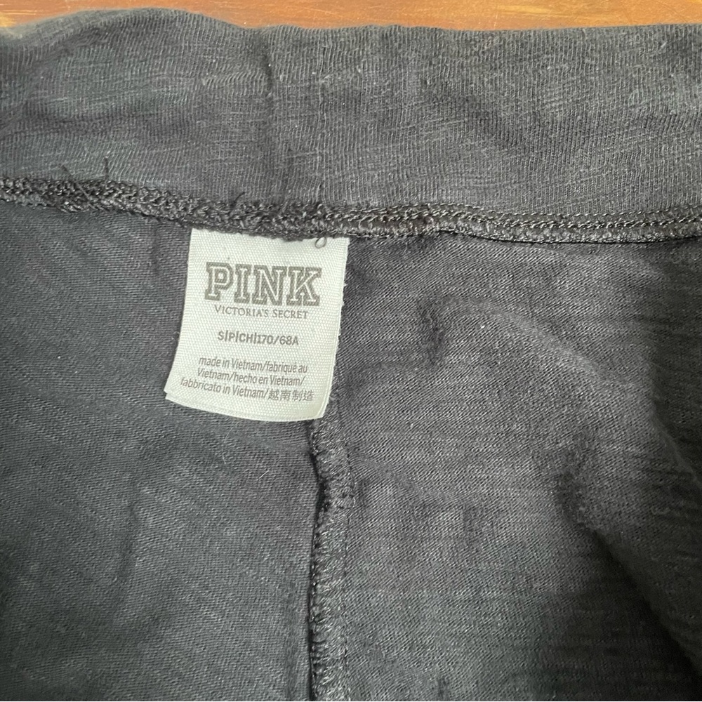 Pink Victoria Secret Black Jogger Pants - Picture 2 of 8